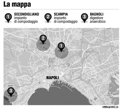 La mappa degli impianti per il trattamento dell'umido