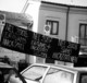 Ariano e Savignano, contro-manifestazione con drappi neri e campane a lutto