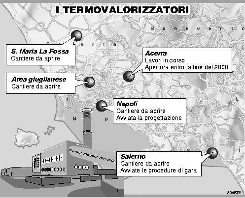 I termovalorizzatori previsti in Campania